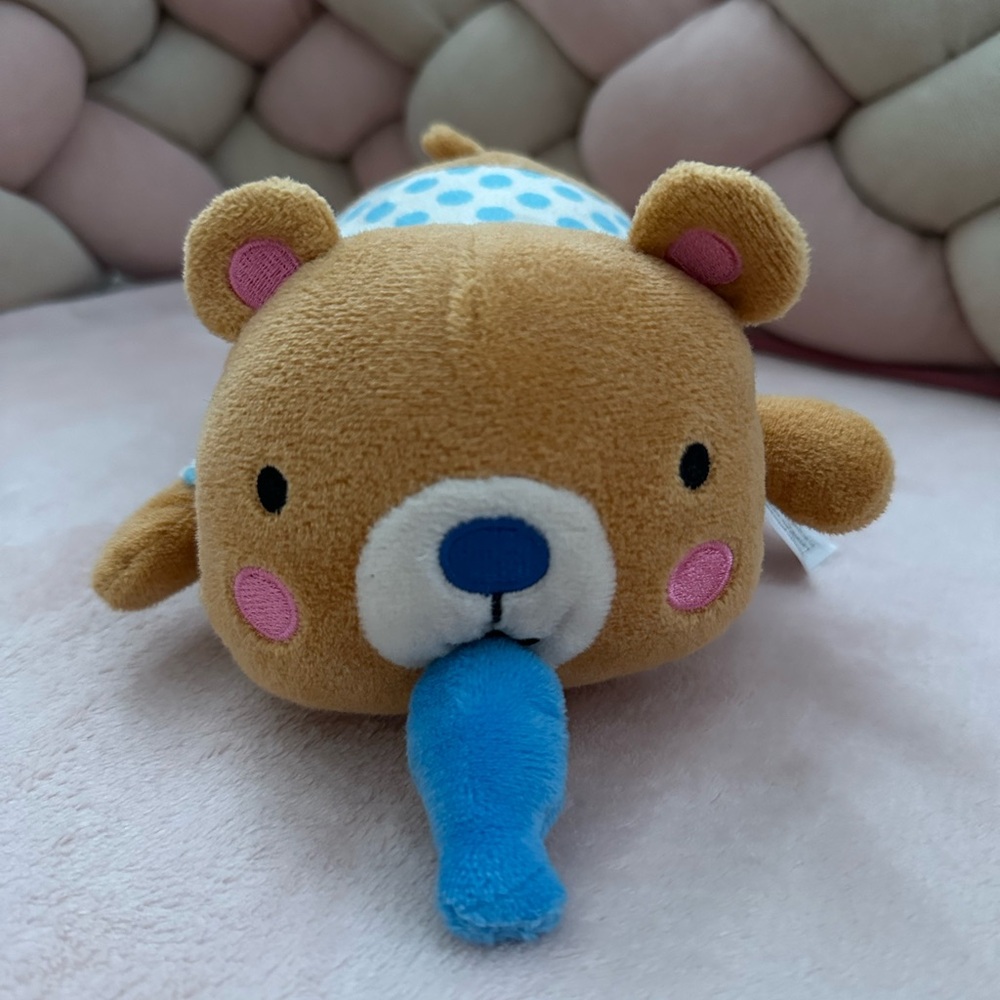 Plush Bear Toy with Blue Tongue